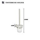GobekUsa Brushed Nickel Stainless Steel Bathroom Hardware Set Towel Bar Ring Holder Robe Hook