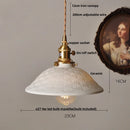 GobekUsa Copper Ceramic LED Pendant Lights Walnut Wood Hang Lamp