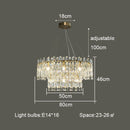GobekUsa Crystal Ceiling Chandelier: Postmodern Luxury Indoor Lighting for Living Room, Dining Room & Bedroom