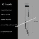 GobekUsa LED Chandelier Stairs Pendant Ceiling Lamp for Hotel Lobby Decor