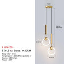 Nordic Gold Linear LED Pendant Light