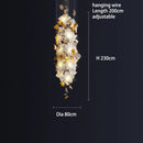 GobekUsa Crystal Flower Chandelier: Luxury Ceiling Pendant Light for Home Decor