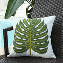 GobekUsa Boho Floral Embroidered Canvas Cushion Cover 45*45cm for Living Room