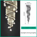 GobekUsa Crystal Star LED Chandelier for Villa Staircase & Living Room Lighting