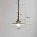 GobekUsa Ceramic LED Pendant Light: 30CM, Home Decor, Bedroom, Living Room, Dinning, Wood & Copper Socket