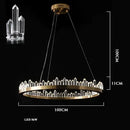 GobekUsa Arrow Crystal LED Chandelier: Modern Living Room Dining Table Bedroom Home Light