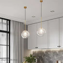 GobekUsa Glass Globe Chrome Pendant Light - Nordic Style Hanging Lamp
