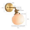 GobekUsa Ceramic LED Wall Light Striped White Modern Nordic Pull Chain Mirror Lamp