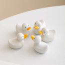 GobekUsa Duck Chopstick Holder Tray White Rabbit Porcelain Plate Home Decor