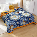 GobekUsa Boho Mandala Cotton Summer Blanket - Double-Sided Soft Throw for Beds, Sofas