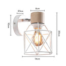 GobekUsa LED Iron Cage Wall Light for Home Bedroom Kitchen Decor