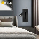 GobekUsa LED Wall Sconce Adjustable Reading Light for Hotel Bedroom, USB Charging