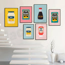GobekUsa Blue Cool Beans Pesto Pasta Food Art Poster Soy Pun