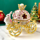 GobekUsa Enameled Animal Figurine Jewelry Trinket Box | Collectible Wedding Ring Holder & Home Decor