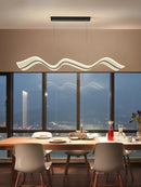 GobekUsa LED Wave Pendant Light for Living Room Kitchen Decor - Indoor Hanging Lights