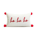 GobekUsa Christmas Bell Red Geometric Tufted Throw Pillow Cover for Holiday Party Home Decor
