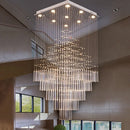 GobekUsa Crystal Ceiling Chandelier: Modern Elegant Living Room & Staircase Light Fixture