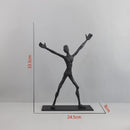 GobekUsa Geometric Couple Cast Iron Figure Sculpture for Home Decor