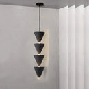 GobekUsa Cream Bedroom Chandelier: Minimalist Designer Conical Long Line Branched Light Fixture