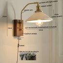 GobekUsa Glass Copper LED Wall Lamp Modern Stair Light Fixtures applique murale