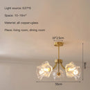 GobekUsa Glass Flower Chandelier Ceiling Light for Bedroom Living Room Hallway Kitchen