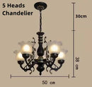 GobekUsa Glass Shade Ceiling Chandelier for Home Decor Lighting