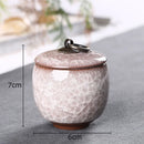 GobekUsa Ice Cracked Texture Tea Caddy Storage Jar with Moisture-proof Sealed Lid