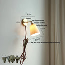 GobekUsa Ceramic LED Wall Lights with Pull Chain Switch for Bathroom Mirror