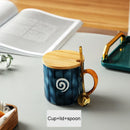 GobekUsa Japanese Style Ceramic Mug with Spoon and Lid