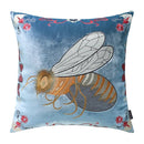 GobekUsa Bee Embroidery Cushion Cover - Exquisite Animal Design for Sofa Decor
