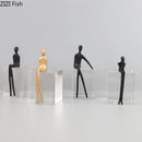 GobekUsa Abstract Character Sculpture with Crystal Base for Modern Room Decor