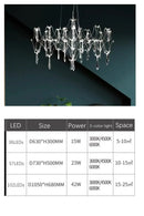GobekUsa Crystal Chandelier: Luxury Modern Starry Ceiling Light for Living Room, Bedroom, Restaurant