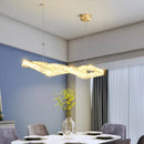 GobekUsa Crystal Chandelier: Modern Hanging Pendant Light Fixture for Dining and Living Room