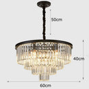 GobekUsa Crystal Chandelier Stair Pendant Light Interior Lighting for Modern Home Decor