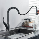 GobekUsa Kitchen Faucet: Chrome/Black Pull Out Mixer with 2 Function Spout