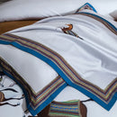 GobekUsa Galloping Horse Luxury Bedding Set 1400TC Egyptian Cotton Duvet Cover Sheet Pillowcases