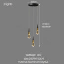GobekUsa Crystal Chandelier for Stairwell and Living Room Dimming Lighting