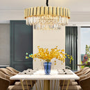 GobekUsa Gold Crystal LED Chandelier: Modern Luxe Lighting Fixture for Home Decor