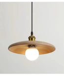 Solid Wood Pendant Light With Three-Color Dimming