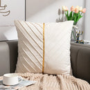 GobekUsa Golden Velvet Patchwork Cushion Cover for Sofa Decor