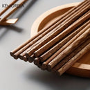 GobekUsa 5PCS Natural Wooden Chopsticks - Japanese Hotel Restaurant Special Chopsticks For Ramen Rice