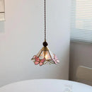 GobekUsa Butterfly Pink LED Pendant Lamp Walnut Wood Glass Nordic Modern Home Decor