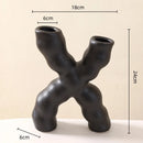 GobekUsa Geometric Ceramic Flower Vase for Stylish Home Decor & Flower Arrangement