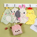 GobekUsa Cartoon Animal Shape Coral Velvet Hand Towel for Kids, Absorbent Kitchen Bathroom Cleaning Towels