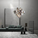 GobekUsa Glass Bubble Ceiling Chandelier LED Living Room Bedroom Decor Minimalist Hanging Lamp