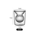 GobekUsa Golf Ball Double Tumbler: High Borosilicate Thickened Glass Cup