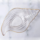 GobekUsa Electroplated Crystal Glass Dish Plate Saucer with Sea Features