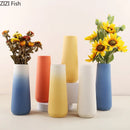 GobekUsa Gradient Ceramic Vase Cylinder Desk Decoration Floral Vases Modern Room Decor