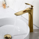 GobekUsa Gold Basin Faucet Single Handle Hot & Cold Mixer Tap Deck Mounted