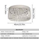 GobekUsa Crystal Ceiling Chandelier: Modern LED Round Pendant Lamp for Luxury Home Decor